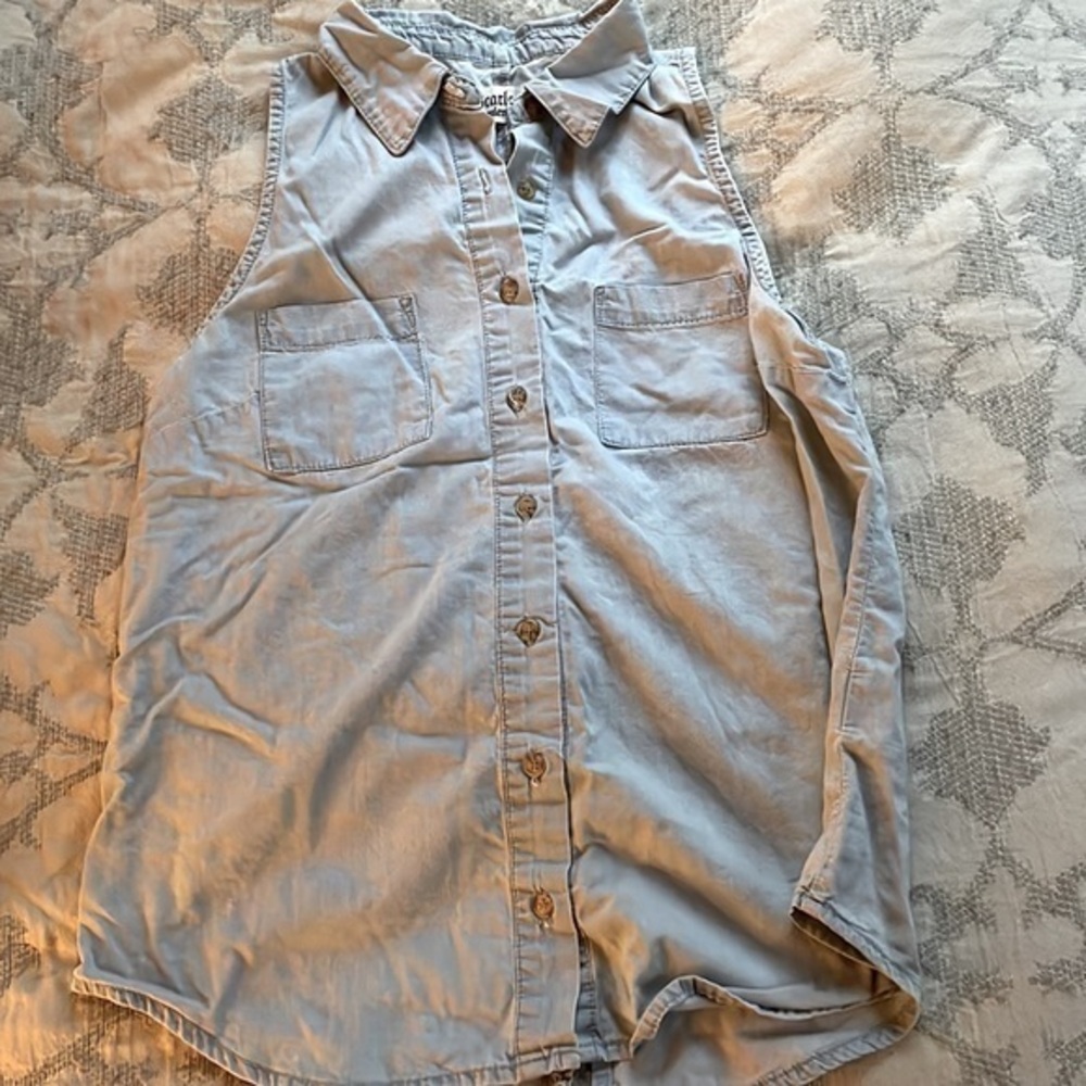 Womens Jean Sleeveless Blouse